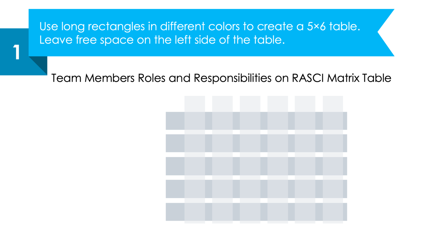 rasci matrix roles powerpoint slide step 1