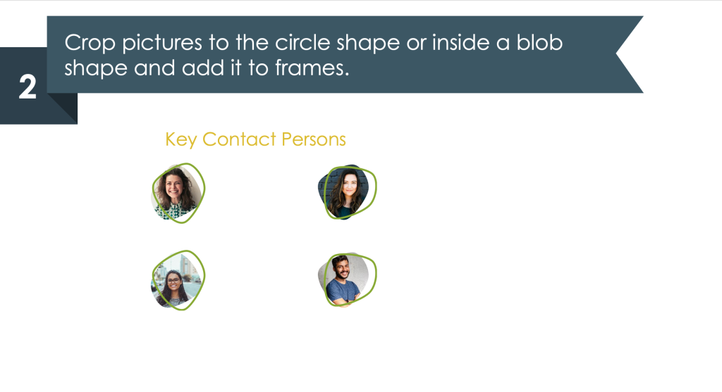 guide on creating project team PPT diagram second step slide